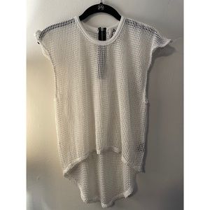 UNIF white fishnet top